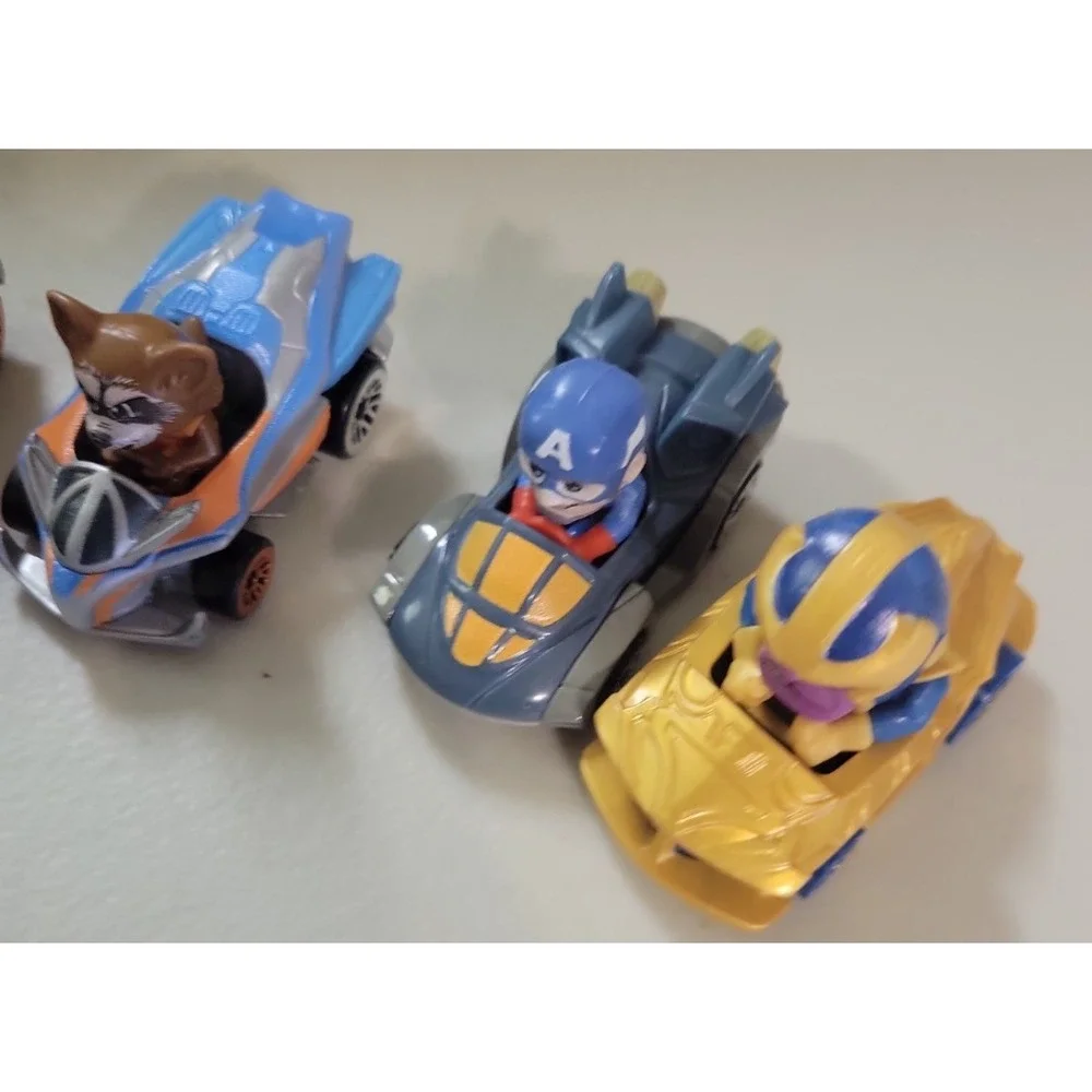Hot Wheels RacerVerse Rocket Raccoon Captain America etc.. 6pc lot